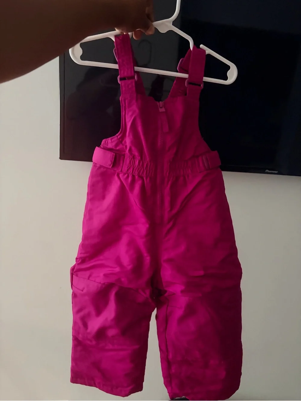 Cat & Jack Hot Pink Girls' Snow Bib Overalls